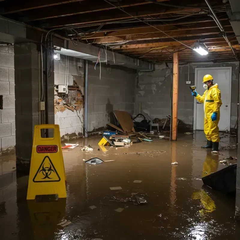 Flooded Basement Electrical Hazard in Albany, OR Property